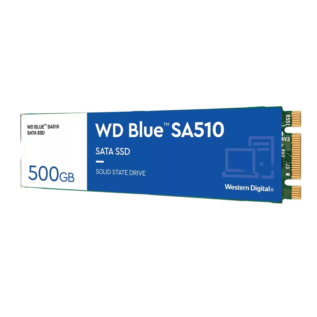 Disk SSD WD Blue SA510, M.2, 500GB, SATA III, i kaltër