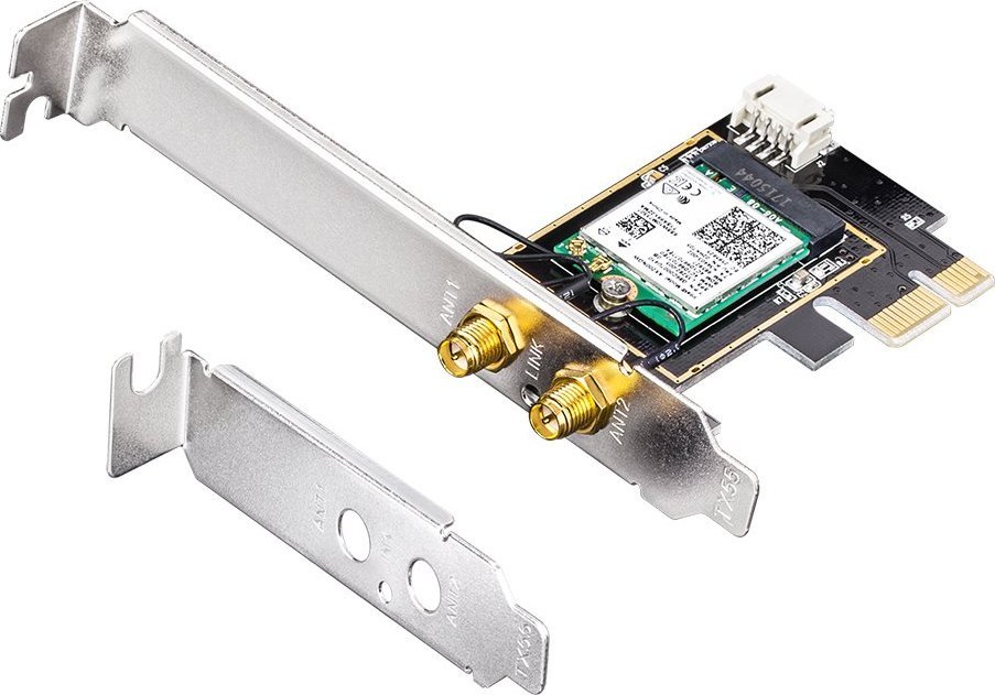 Kartë rrjeti Cudy WE3000, Wi‑Fi 6E, Bluetooth 5.2, me antena të jashtme