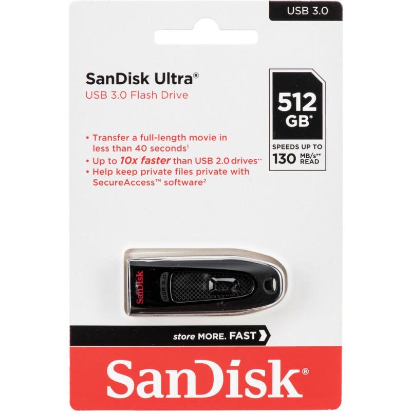 SanDisk Ultra USB 3.0 Flash Drive 512GB 130MB/s