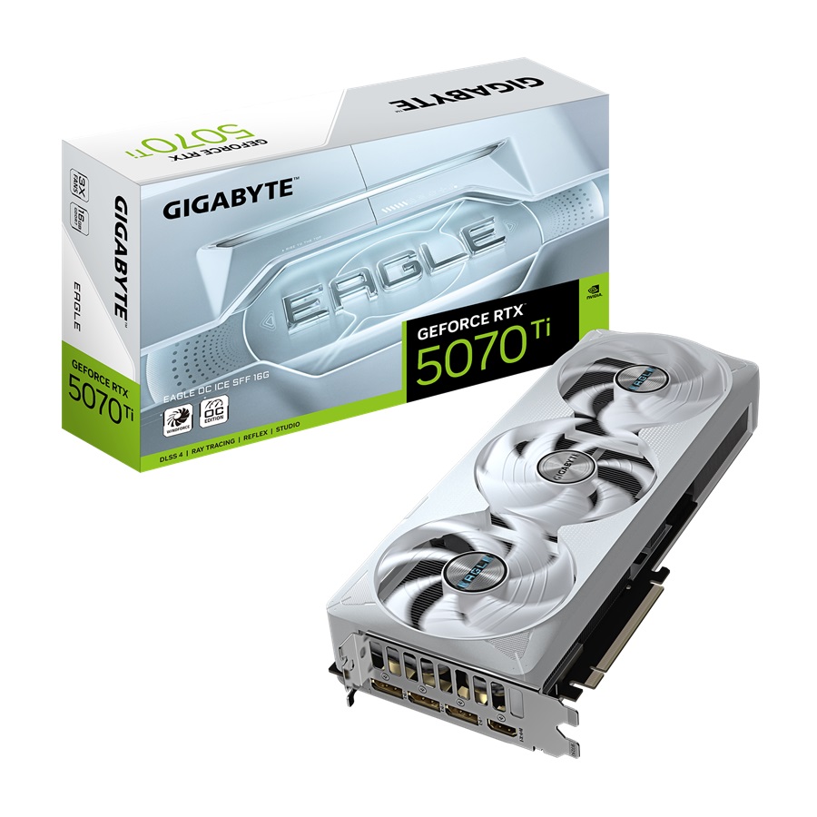 Kartelë grafike Gigabyte GeForce RTX 5070 Ti Eagle OC ICE SFF, 16GB GDDR7