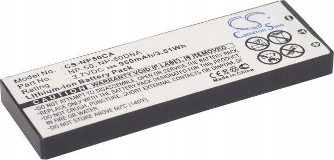 Bateri rikarikuese për kamera Cameron Sino CS-NP50CA, Li ion, 950mAh, e zezë