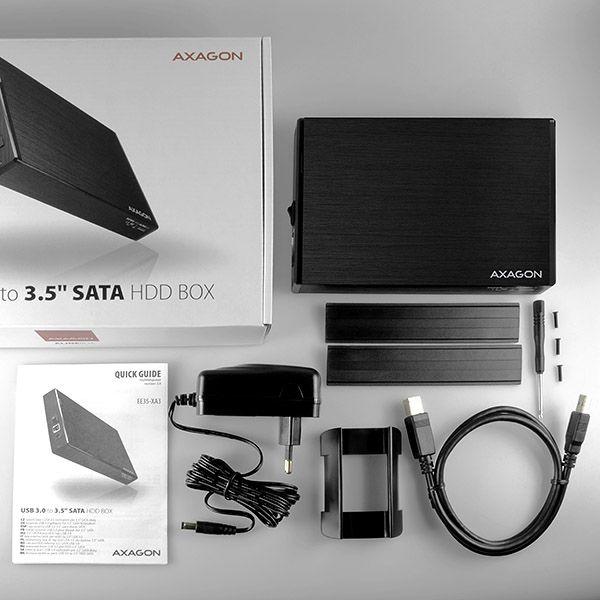 USB Axagon SATA 3.5, e zezë