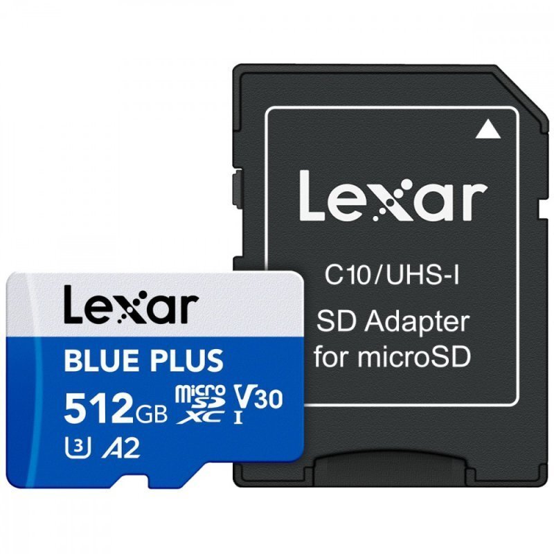 Kartë memorie Lexar Blue Plus MicroSD, 512GB, e zezë