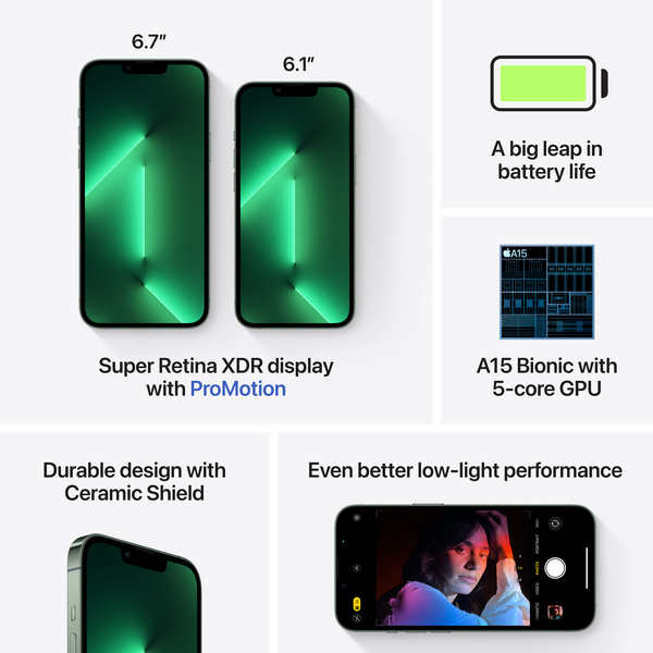 Apple iPhone 13 Pro Max, 512GB, Alpine Green