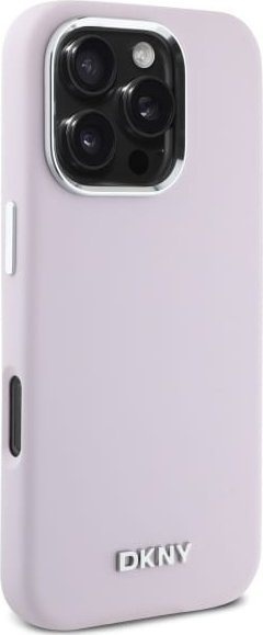Mbështjellës telefoni DKNY DKHMP16LSMCHLP për iPhone 16 Pro 6.3", silikon liquid, MagSafe, rozë