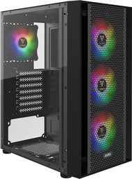 Kasë Gamdias Aura GC2 ARGB (16332-12423-40000-G), e zezë