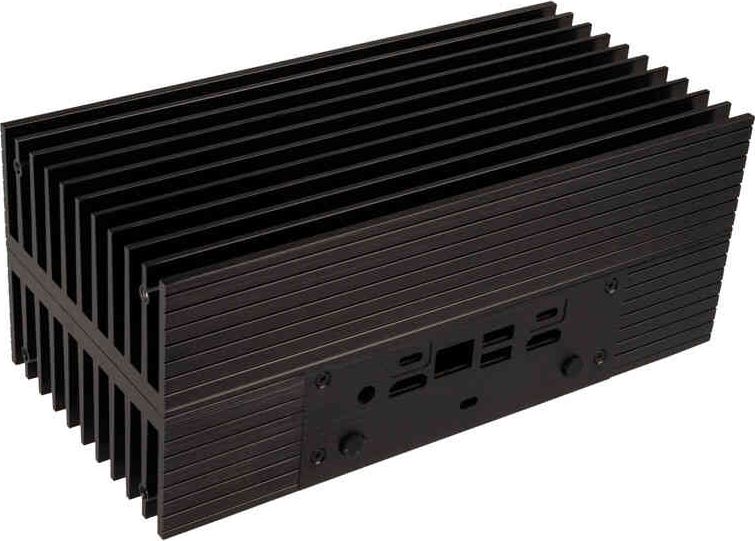 Kuti kompjuterike Akasa Turing TN A-NUC68-M1B, për Intel NUC 11, ftohje pasive, alumini, e zezë