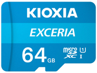 Kartë e memories Kioxia Exceria, MicroSDXC, 64 GB, Class 10 + përshtatës SD