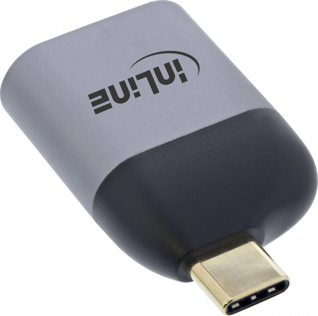 Адаптер USB InLine USB C во DisplayPort, 8K 60Hz, сив
