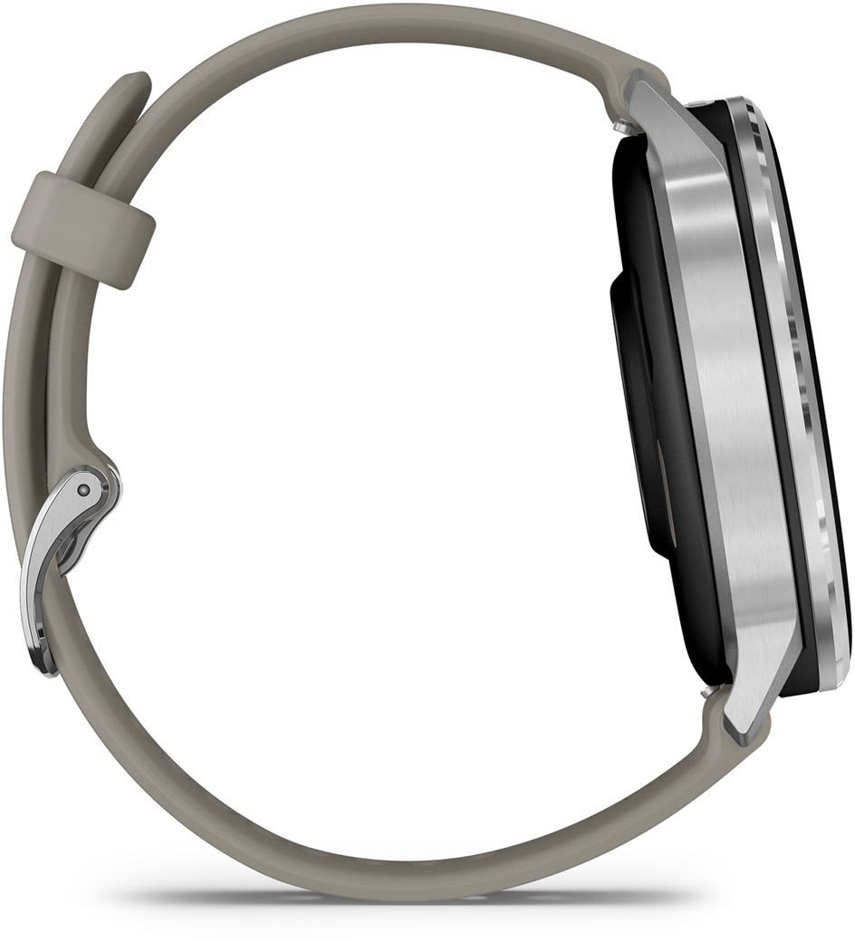 Ora inteligjente Garmin Venu 4, GPS, bateri 12 ditë, çelik inoksi