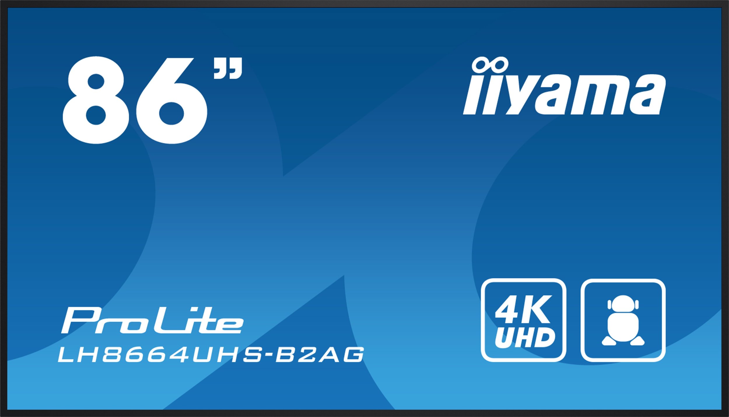 Дигитален сигнален екран Iiyama ProLite LH8664UHS B2AG, 86\", 4K Ultra HD, 500 cd/m², црн
