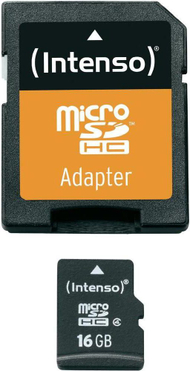 Kartë memorie MicroSDHC Intenso, 16 GB, 