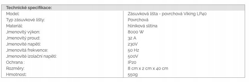 Shtepshtrije Viking LP40G, montim sipërfaqësor, e bardhë