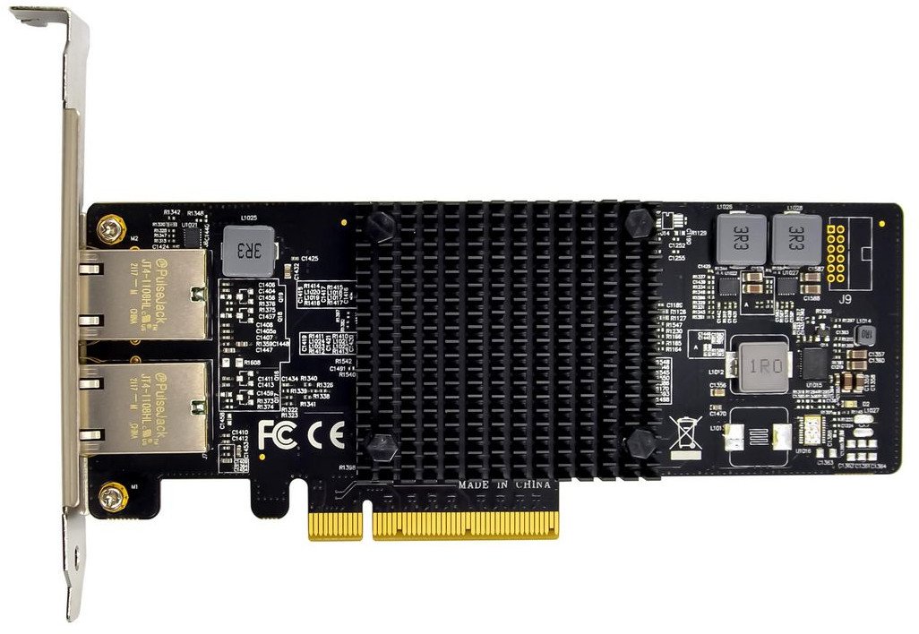 Kartë rrjeti Microconnect X550-T2, PCIe X8, 10GbE, e zezë