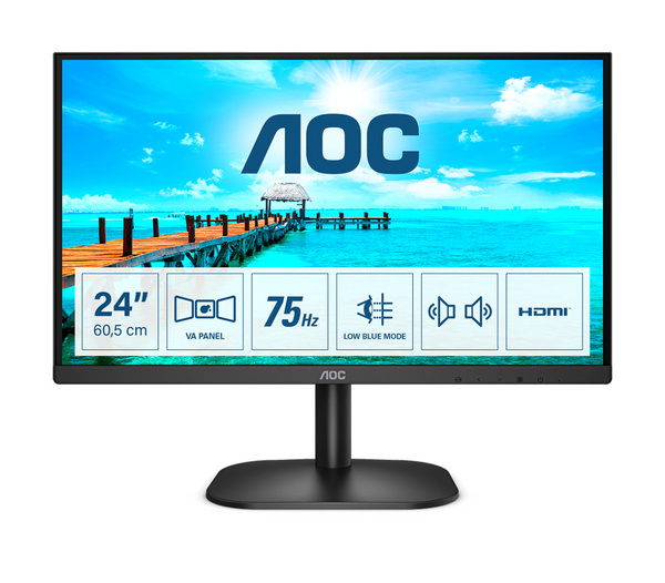 Monitor AOC B2 24B2XDAM, 23.8", Full HD, 75Hz, i zi