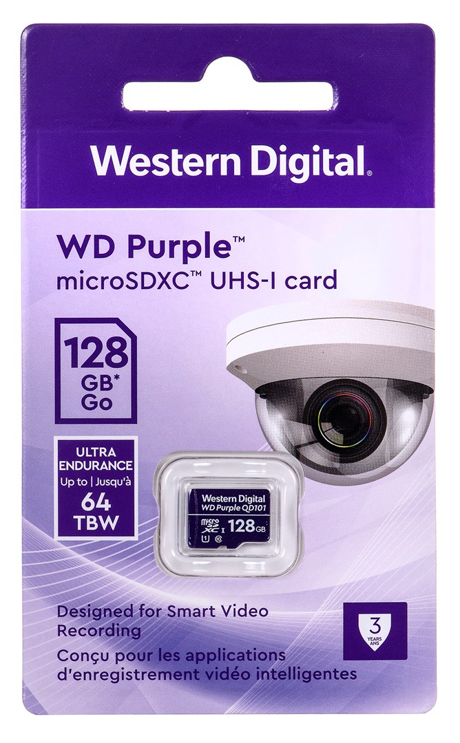 Kartë e memories WD WD Purple SC QD101, MicroSDXC, 128 GB, Class 10