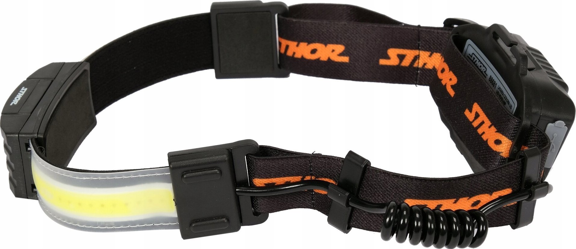 Fener koke i rikarikueshëm 320 lumen, 5 mënyra ndriçimi, i zi