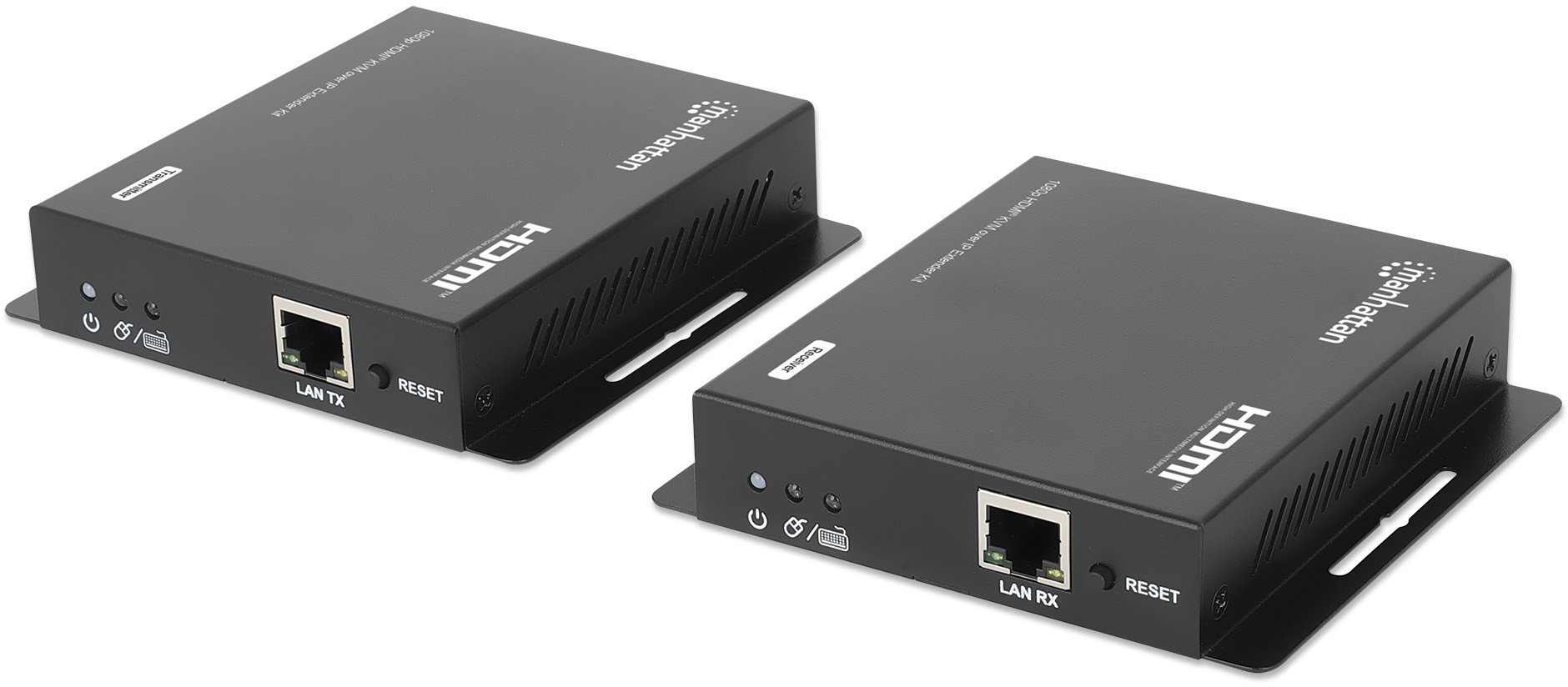 Set ekstenderi HDMI KVM Over IP Manhattan MH, Full HD 1080p, deri 120 m, i zi