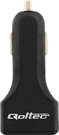 Karikues për makinë Qoltec 3x USB-A, 4.8A, i zi