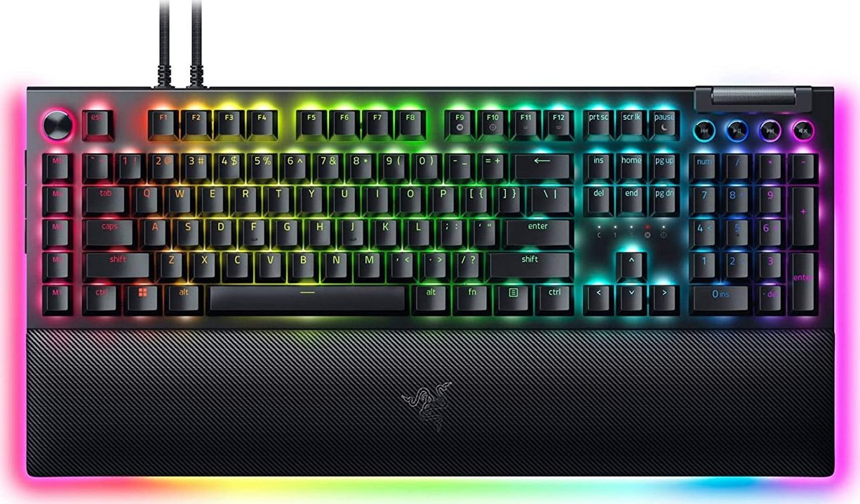 Tastierë Razer BlackWidow V4 Pro Green, mekanike gaming, RGB, e zezë