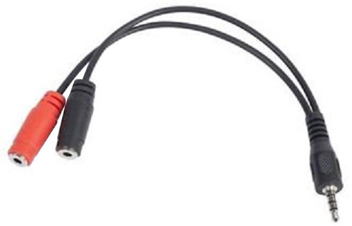 Kabllo Gembird CABLEXPERT jack 3,5mm në 2x3,5mm M/F, 20cm, e zezë