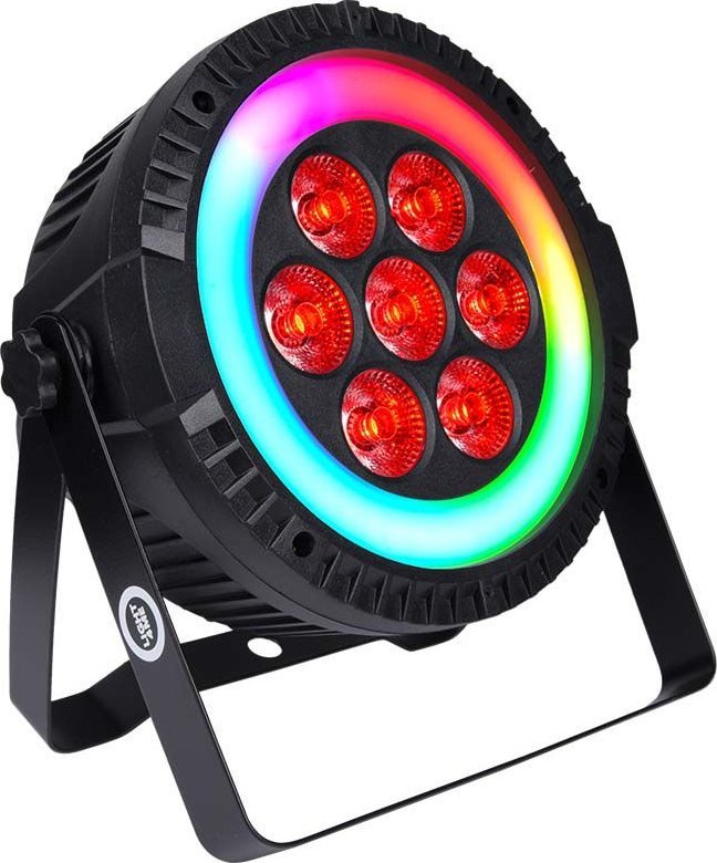 Reflektor skenik LED Light4Me Ringo PAR, shumëngjyrësh, i zi