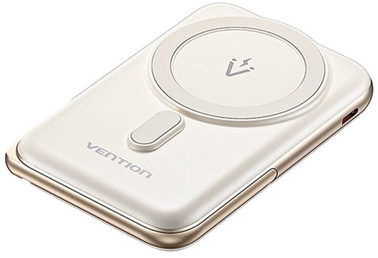 Powerbank magnetik Vention, 10000mAh, Wireless 20W USB C, i bardhë