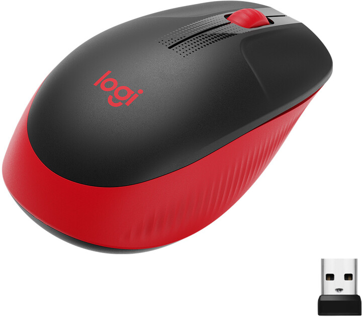 Глушец Logitech M190, црвен