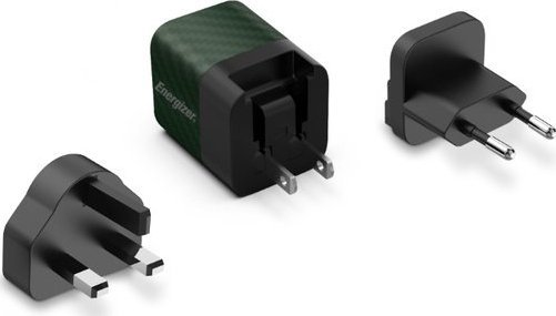 Karikues energjie Energizer Ultimate Charger, GaN 20W PD, me adapterë EU UK US, i gjelbër
