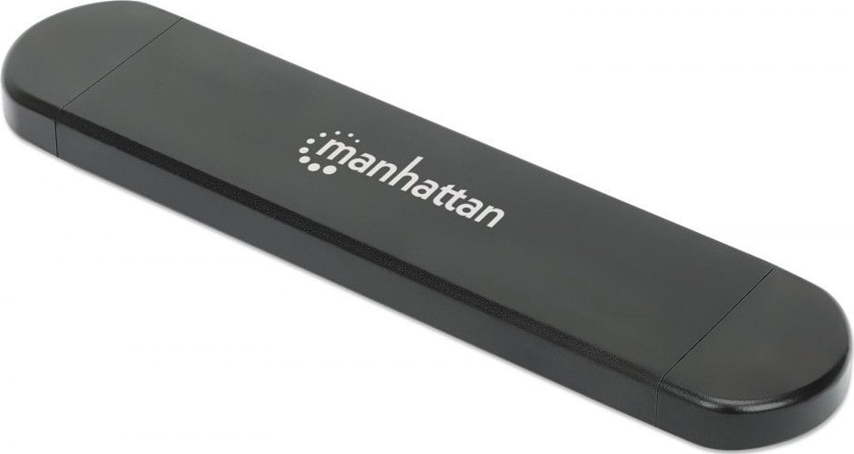 Kuti e jashtme për SSD Manhattan, USB 3.2 Gen2, M.2 NVMe SATA, e zezë