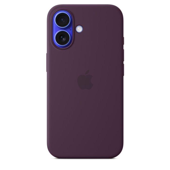 Apple iPhone 16 Silicone Case with MagSafe, Plum