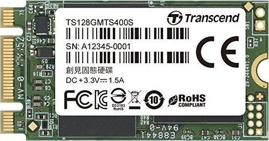 SSD диск Transcend MTS400, 128GB, M.2 2242 SATA III