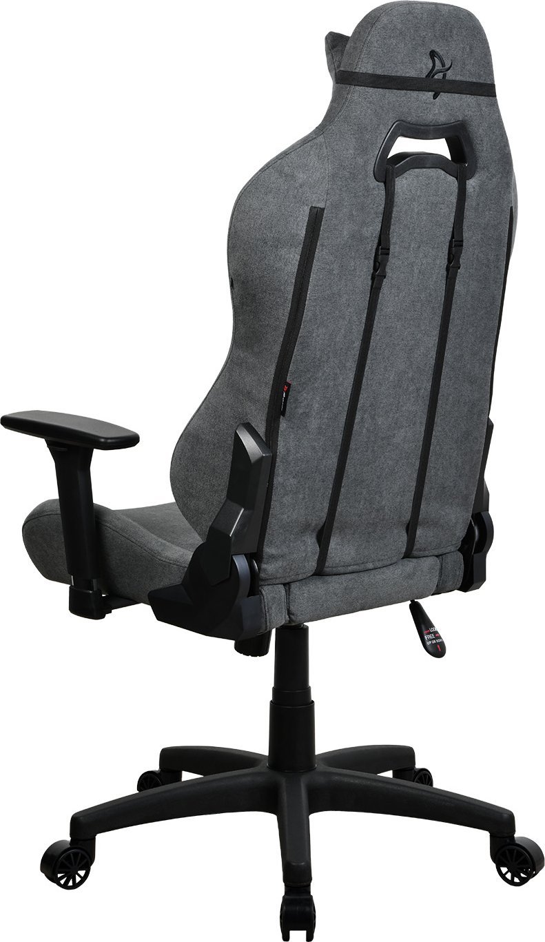 Karrige gaming Arozzi Torretta Soft Fabric, ergonomike, me krahë 3D, gri ash