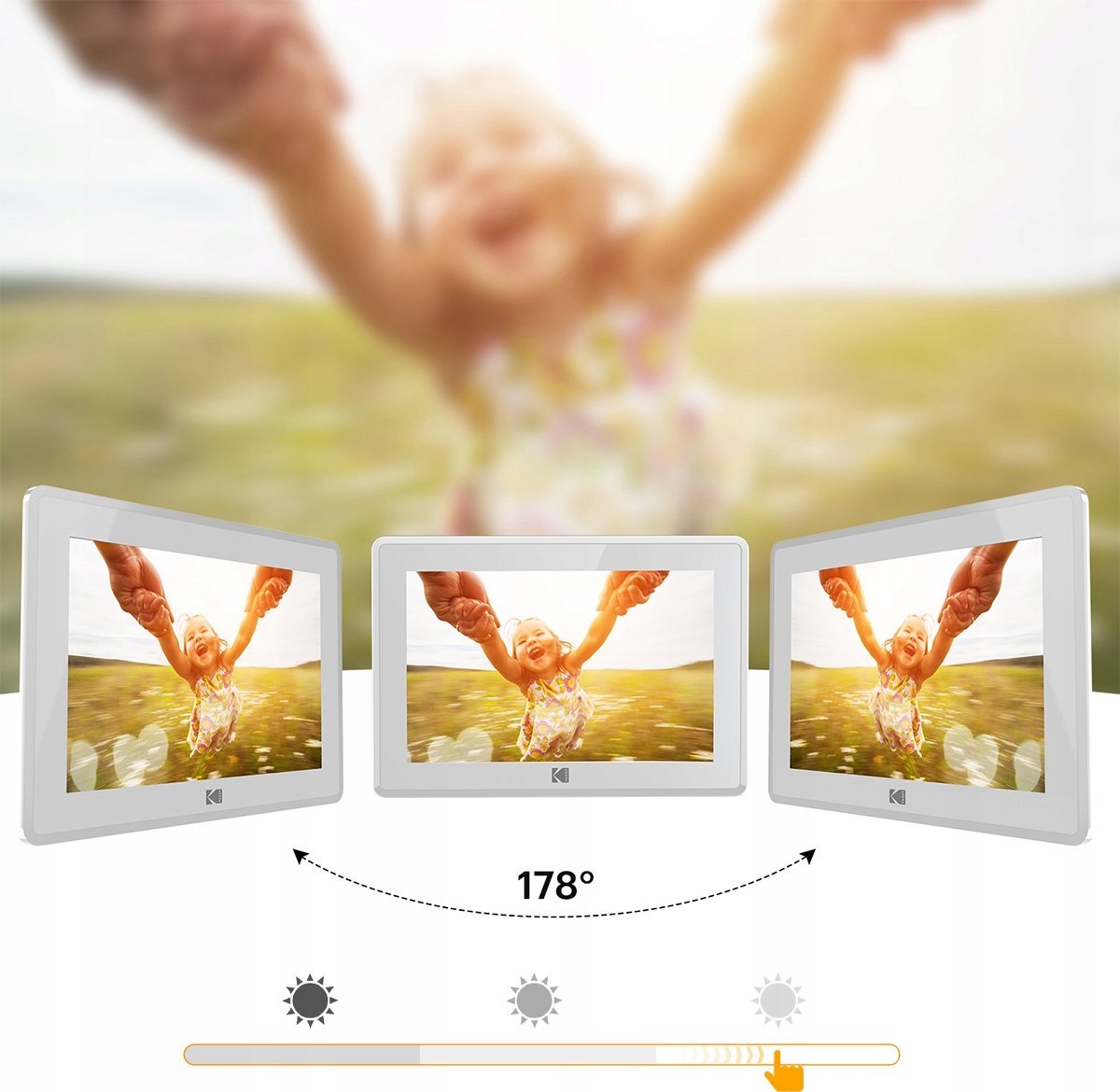 Дигитална рамка Kodak RCF-106H, WiFi, бела