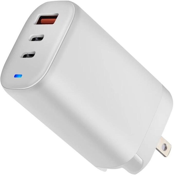 Полнач Acer GaN, 65W, USB-A, 2x USB-C, EU + UK, бела боја