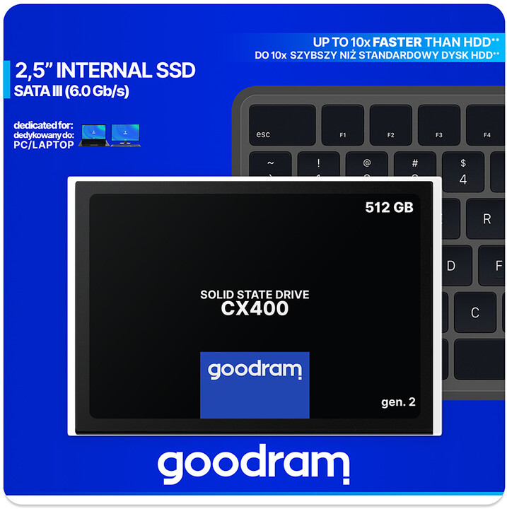 Hard disk GOODRAM CX400 Gen.2, 2,5'' - 512GB