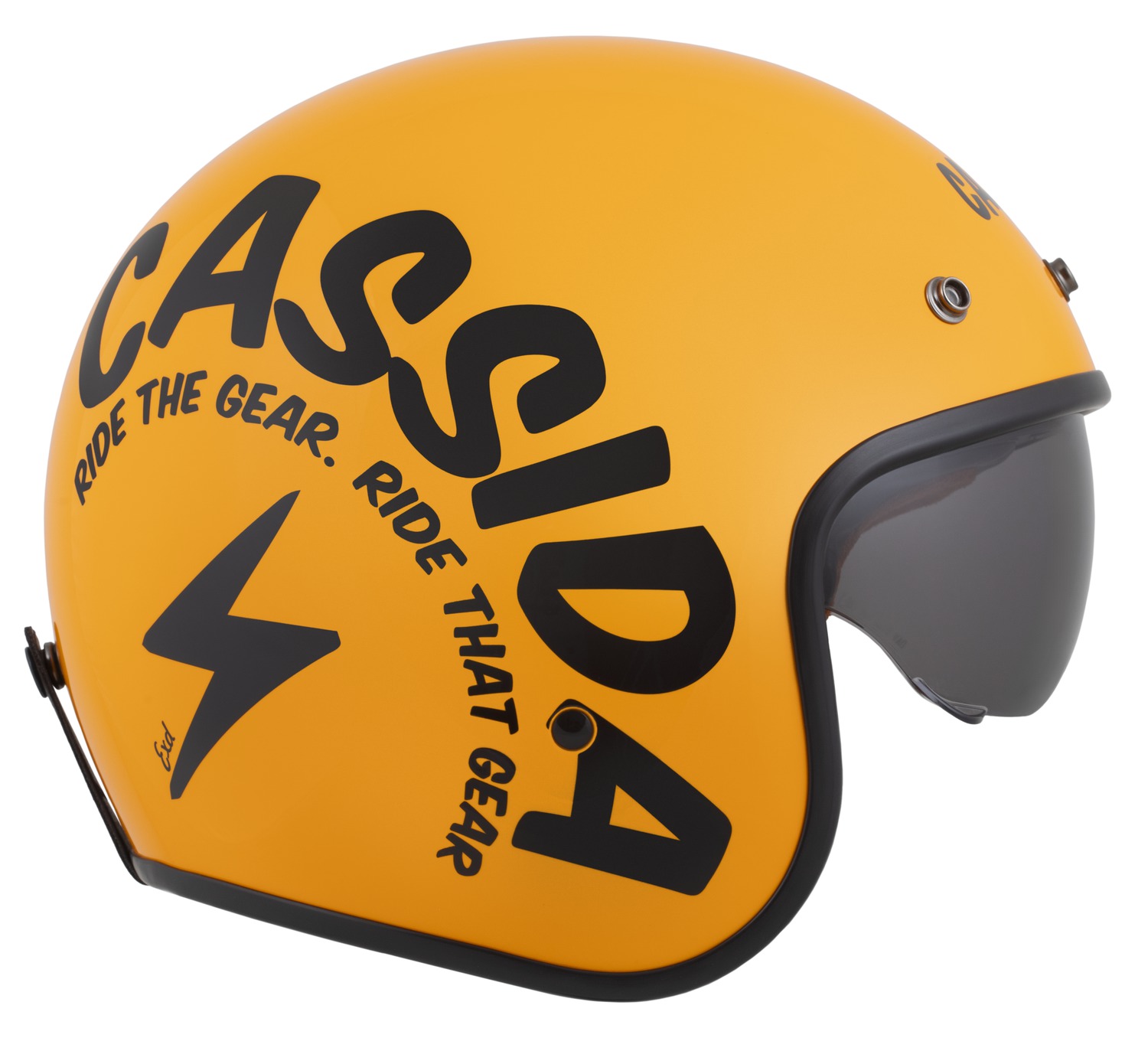 Helmetë moto CASSIDA Oxygen 2.0 Gear, diellore, ECE 22.06, verdhë e zezë