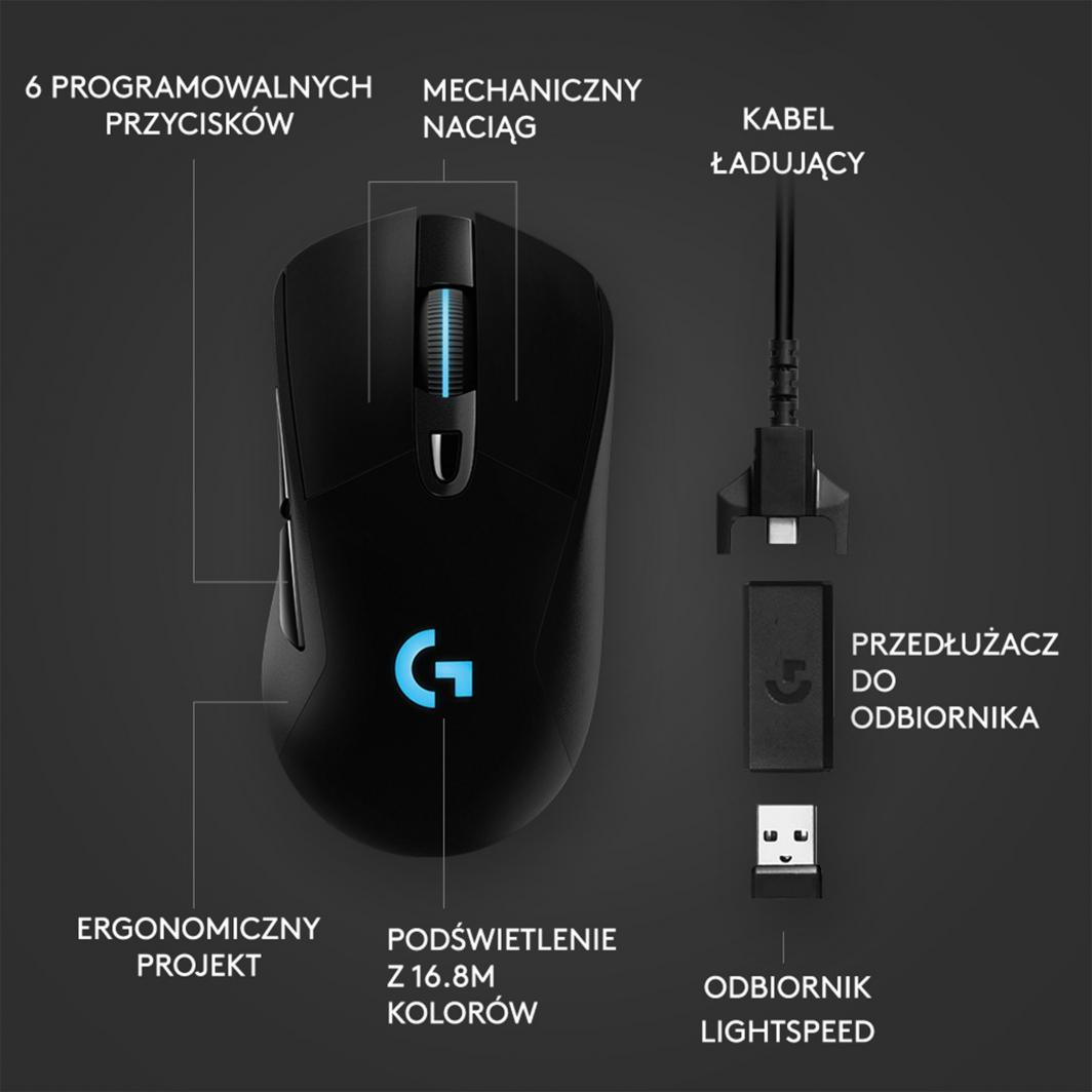 Maus Logitech G703 Lightspeed, i zi | Gjirafa50
