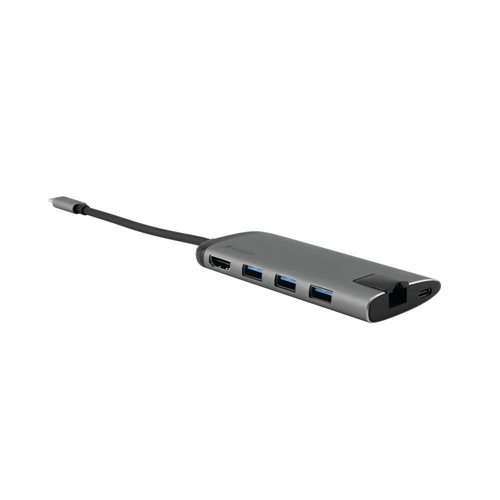 Konvertues Verbatim USB-C Multiport Hub, i hirtë