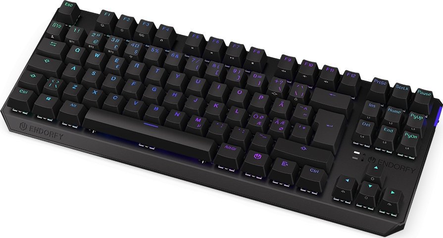 Tastierë gaming Endorfy Thock TKL Wireless, mekanike Kailh Box Brown, pa numpad, e zezë