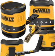 Altoparlant Bluetooth DeWalt DCR009, kompakt, USB i rikarikueshëm, i verdhë