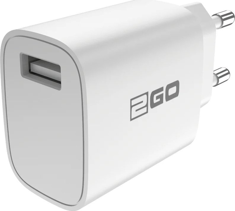 Karikues për telefona 2GO 797253, 1x USB 2.0, 5V, i bardhë