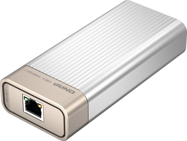 Мрежен адаптер QNAP QNA-UC5G1T, USB 4 Type C во 10GBASE T, 10000 Mbit/s, сив