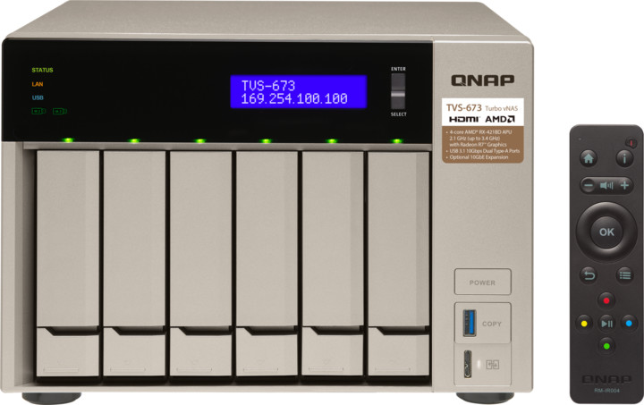 Server QNAP TVS-673, 8GB RAM, 6xSATA 