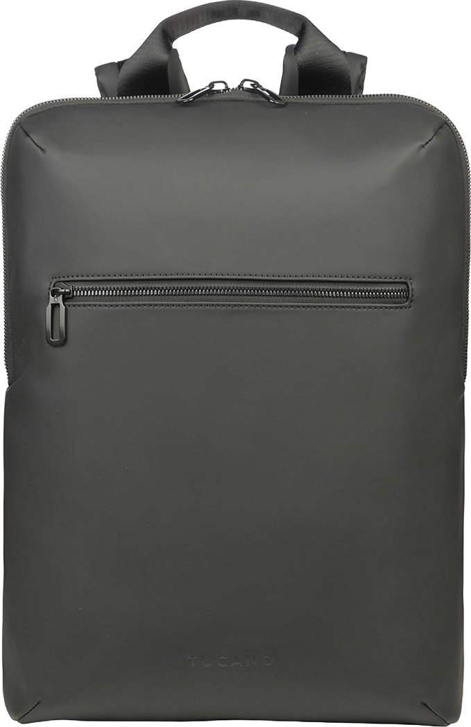 Çantë shpine TUCANO Rubberized, 15.6", material i gomuar, unisex, e zezë