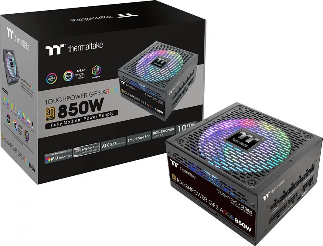 Напојување Thermaltake Toughpower GF3 ARGB PS-TPD-0850F4FAGE-1 ATX 3.0, 850W