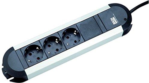 Zgjatës elektrik Bachmann PRIMO 331.000, 3 dalje SCHUKO, 1.8m, i zi