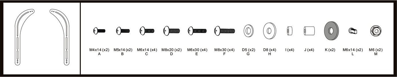 Mbajtëse soundbar Vivolink VLMSB3270, për televizor, deri 15 kg, e zezë