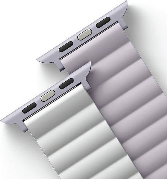 Rrip ore Uniq Revix për Apple Watch 44/45/49mm, magnetik, i kthyeshëm, lejla e bardhë