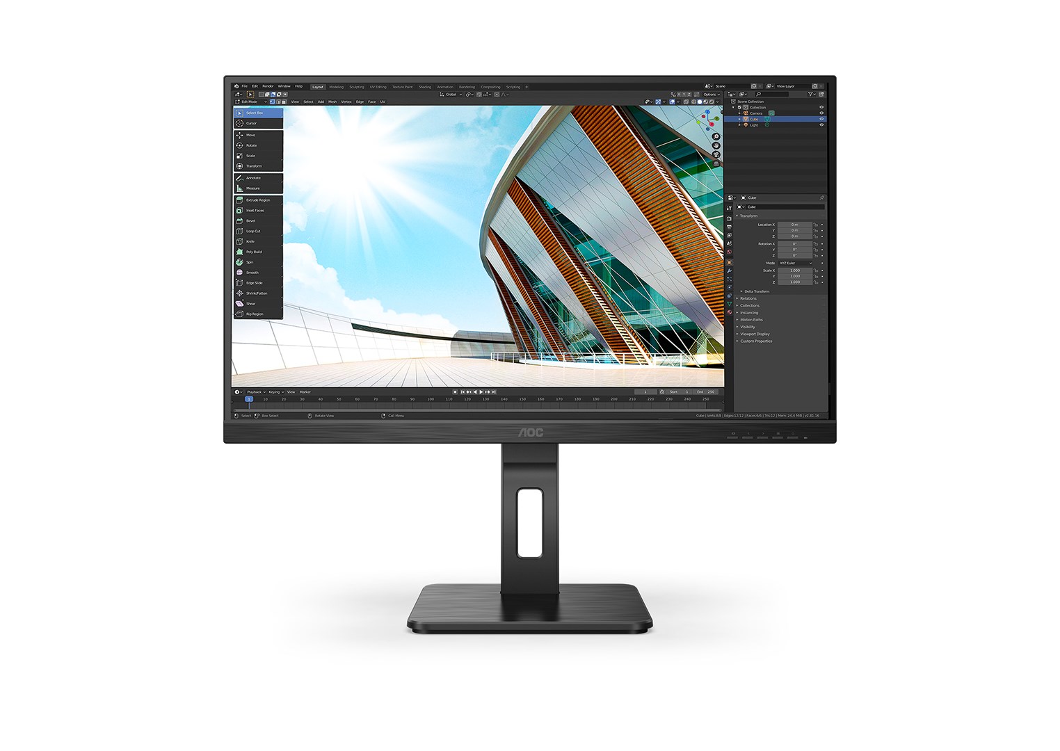 Monitor AOC 27P2Q, 27", 1920 x 1080, Full HD, 75 Hz, i zi